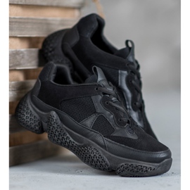 SHELOVET Adidași negri pentru femei negru 2