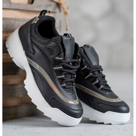 SHELOVET Adidași negri la modă negru 1