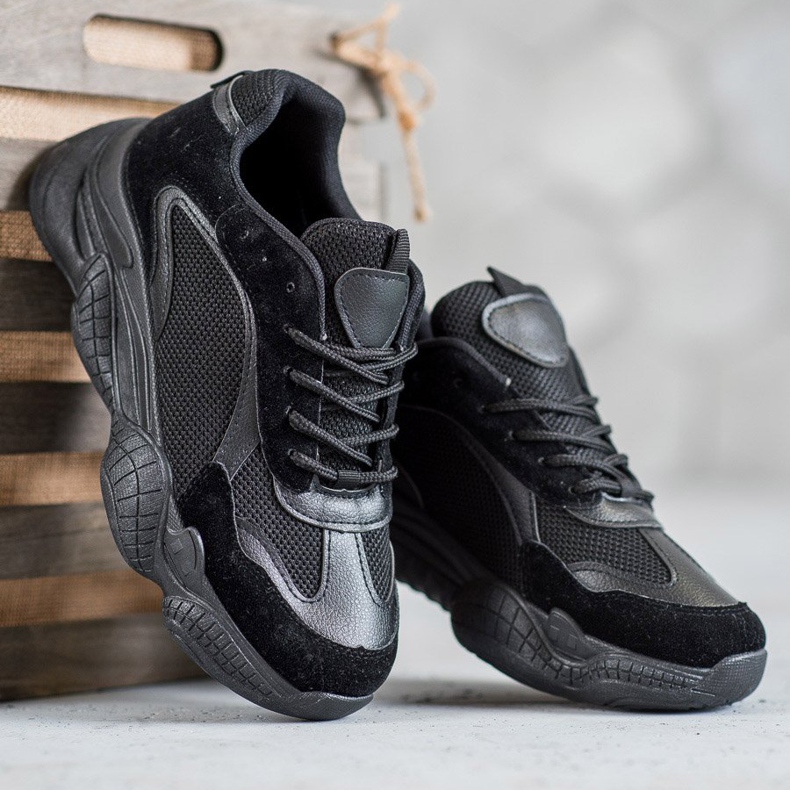 SHELOVET Adidași negri pentru femei negru 1