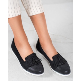 SHELOVET Domnii cu franjuri negru 1