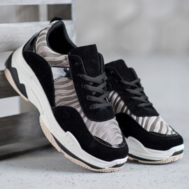 Kylie Adidași cu imprimeu Zebra negru multicolor 1