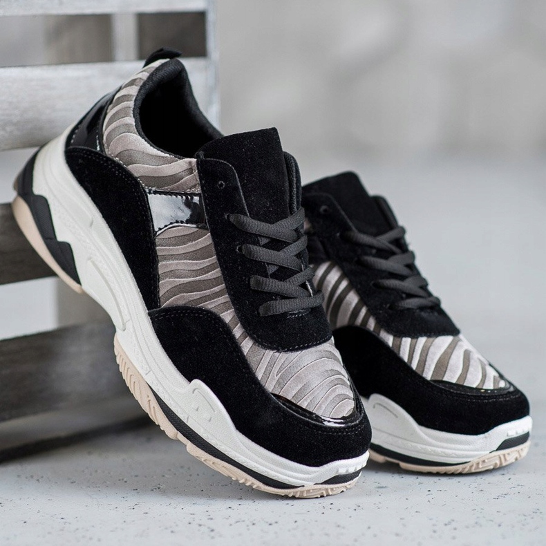 Kylie Adidași cu imprimeu Zebra negru multicolor 1