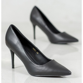 Diamantique Tocuri înalte din piele ecologică negru 2