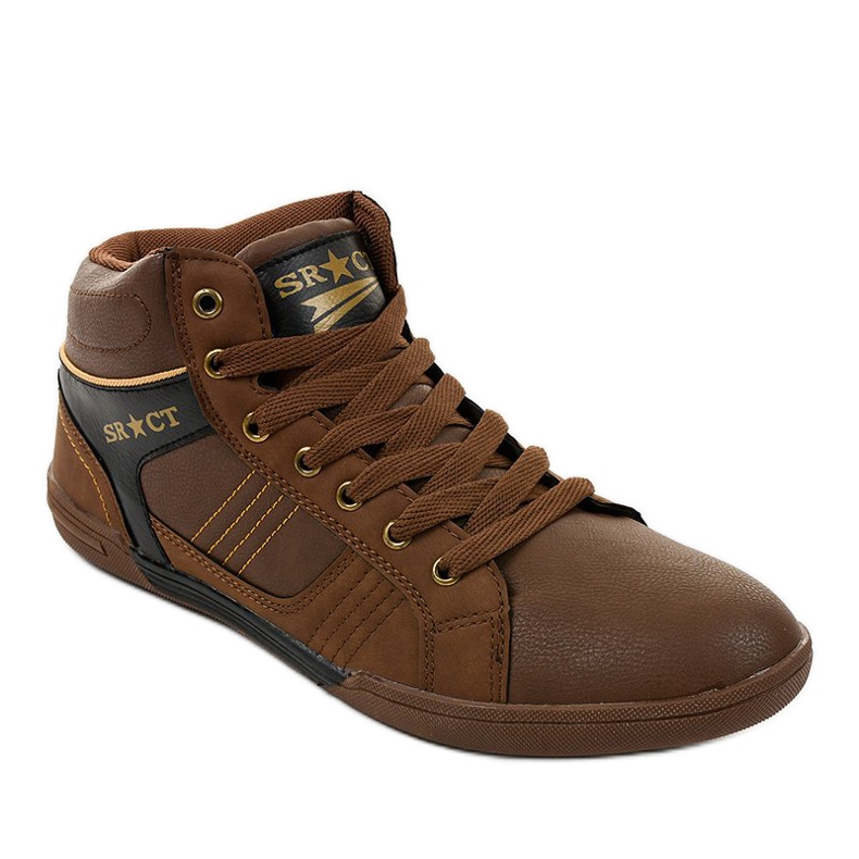 Adidași pentru bărbați cu șiret maro 15M749 negru 1 Adidași pentru bărbați cu șiret maro 15M749 negru 1