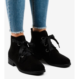 Cizme din piele de căprioară negre K123 negru 1 Cizme din piele de căprioară negre K123 negru 1