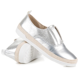 Espadrile de argint gri 4