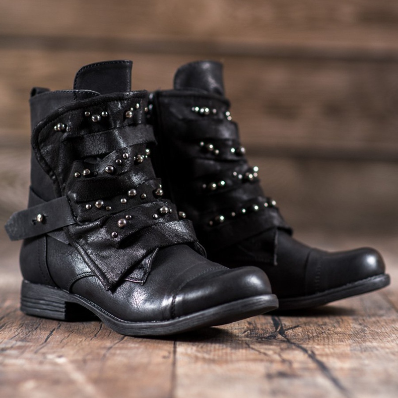 GISICODE Pantofi Rock Cu Perle negru 1