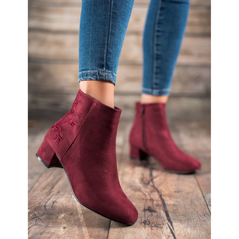 Small Swan Cizme cu aplicație roșu 2