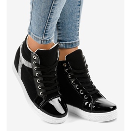 Adidași negri cu paiete AN2959 negru 2