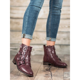 Cm Paris Cizme Cu Catarame roșu 1 Cm Paris Cizme Cu Catarame roșu 1