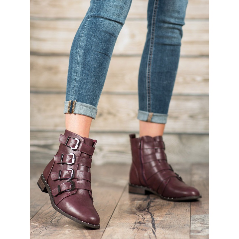 Cm Paris Cizme Cu Catarame roșu 1 Cm Paris Cizme Cu Catarame roșu 1