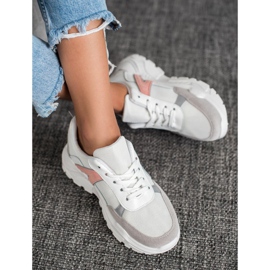 SHELOVET Adidași sportivi alb roz multicolor 1