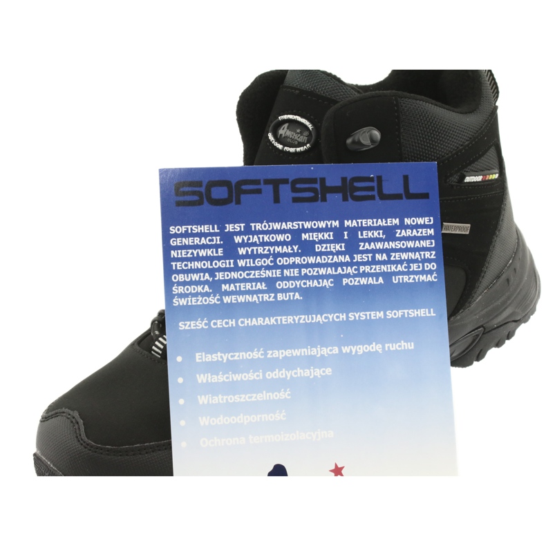 American Club Ghete de iarnă americane de trekking cu membrană negru 5