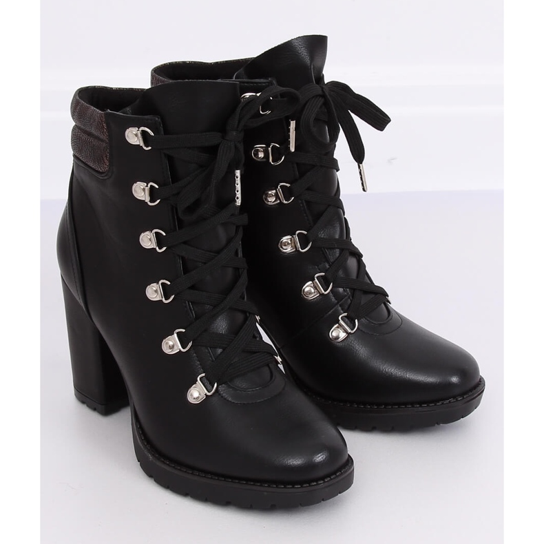 Tocuri înalte negre 8992-PU Negru 2