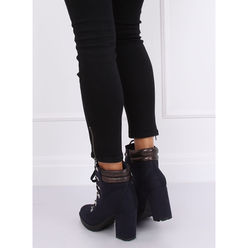 Cizme din lemn albastru marină 8992 Albastru 1