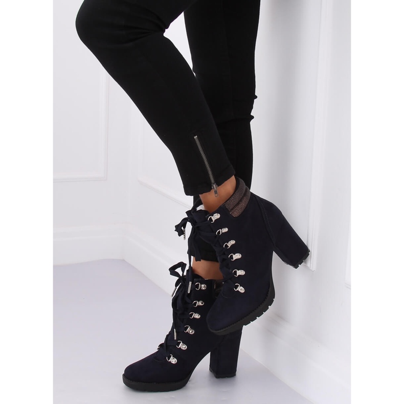 Cizme din lemn albastru marină 8992 Albastru 2