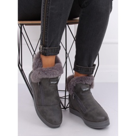 Adidași gri până la gleznă cu blană W19-29 Gri 1 Adidași gri până la gleznă cu blană W19-29 Gri 1