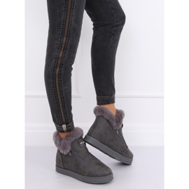 Adidași gri până la gleznă cu blană W19-29 Gri 2 Adidași gri până la gleznă cu blană W19-29 Gri 2