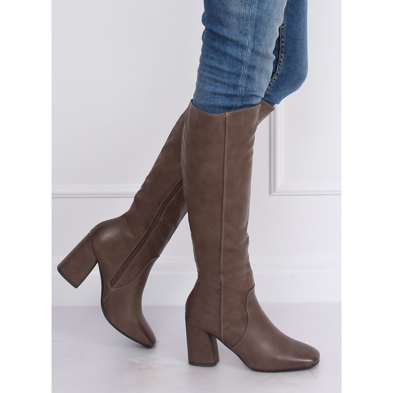 Tocuri înalte clasice bej 5319 Kaki 2