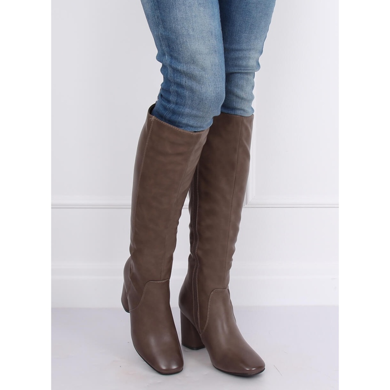 Tocuri înalte clasice bej 5319 Kaki 1