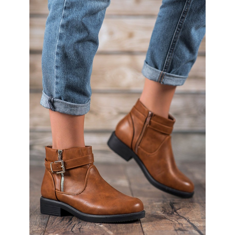 Abloom Cizme maro cu piele ecologică 1 Abloom Cizme maro cu piele ecologică 1