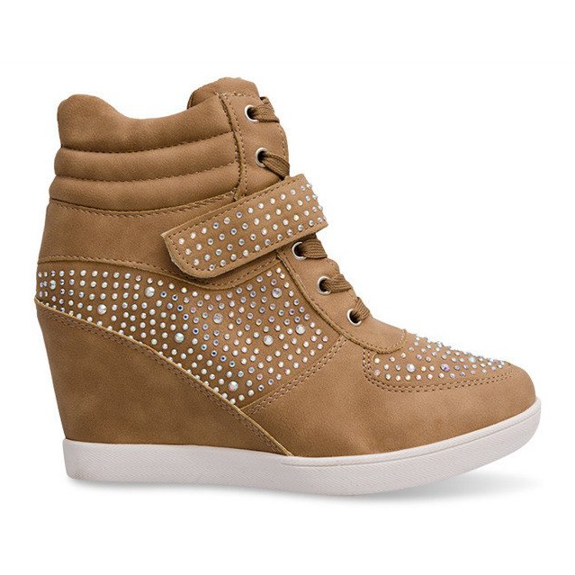 Adidași Adidași pe cizme cu pană 3188 Kaki multicolor verde 1