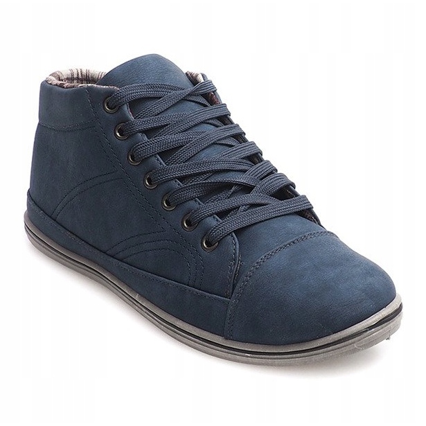 Adidași înalți la modă TL364 Blue Navy albastru marin 1