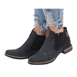 Cizme Chelsea negre HX2U306-1B negru 1