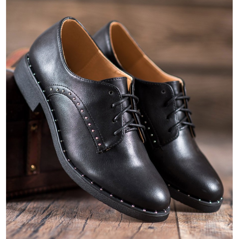 Danic Pantofi Cu Zirconiu Cubic negru 1