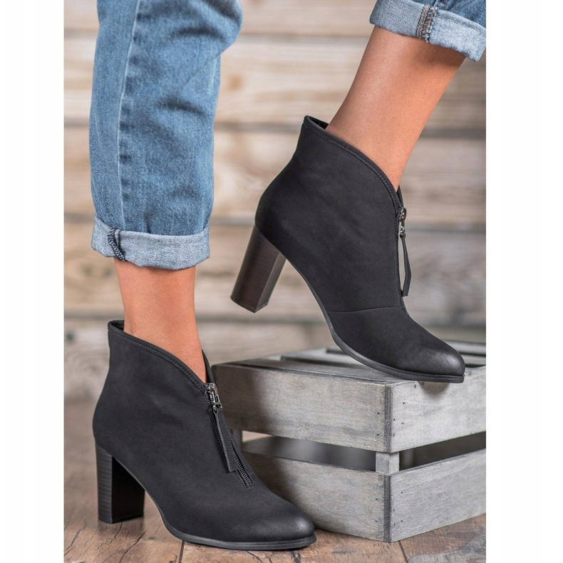 Cizme VINCEZA Cu Fermoar negru 1