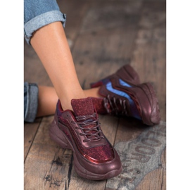 SHELOVET Încălțăminte sport strălucitoare roșu 2