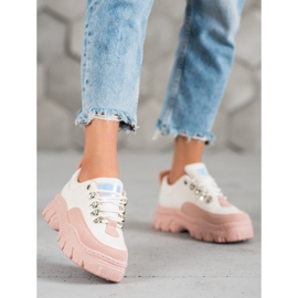 SHELOVET Încălțăminte sport cu șiret roz 2