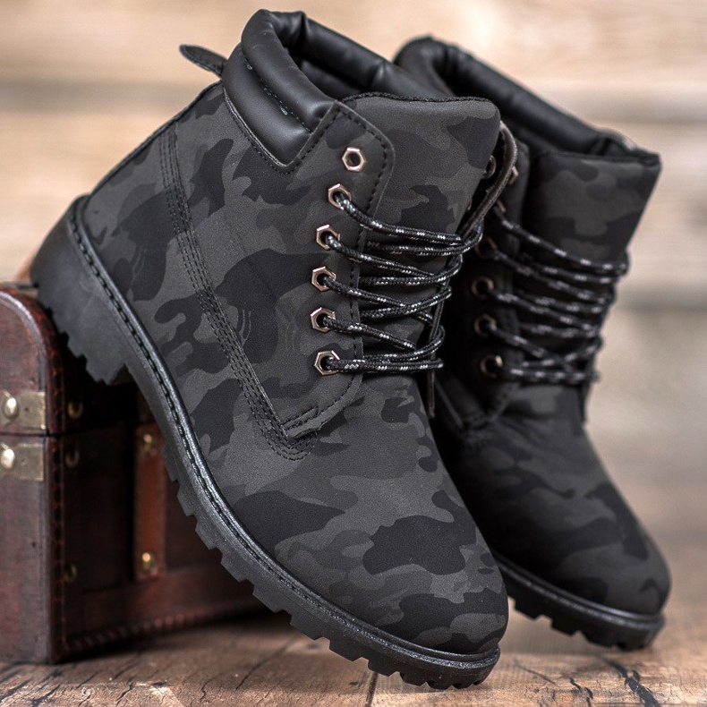 Marquiz Trappers cu șiret Moro negru gri 1