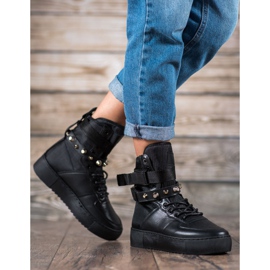 Diamantique Cizme Negre Înalte negru 2