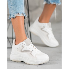 SHELOVET Adidași sportivi alb 1