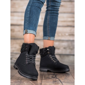 SHELOVET Trappers With Glitter negru 2