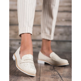 Bestelle Mocasini cu sclipici maro 1