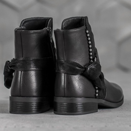 SDS Cizme de damă negre negru 2