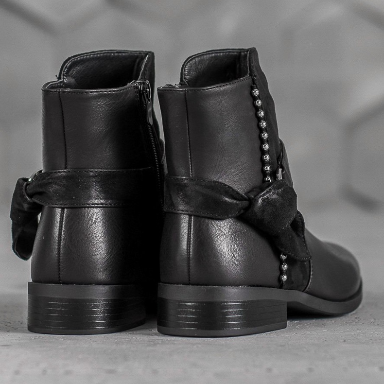 SDS Cizme de damă negre negru 2