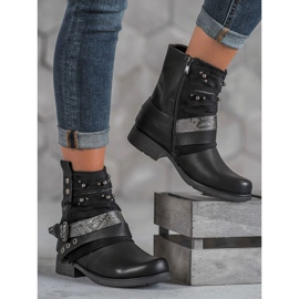 Bestelle Cizme Biker negru 1