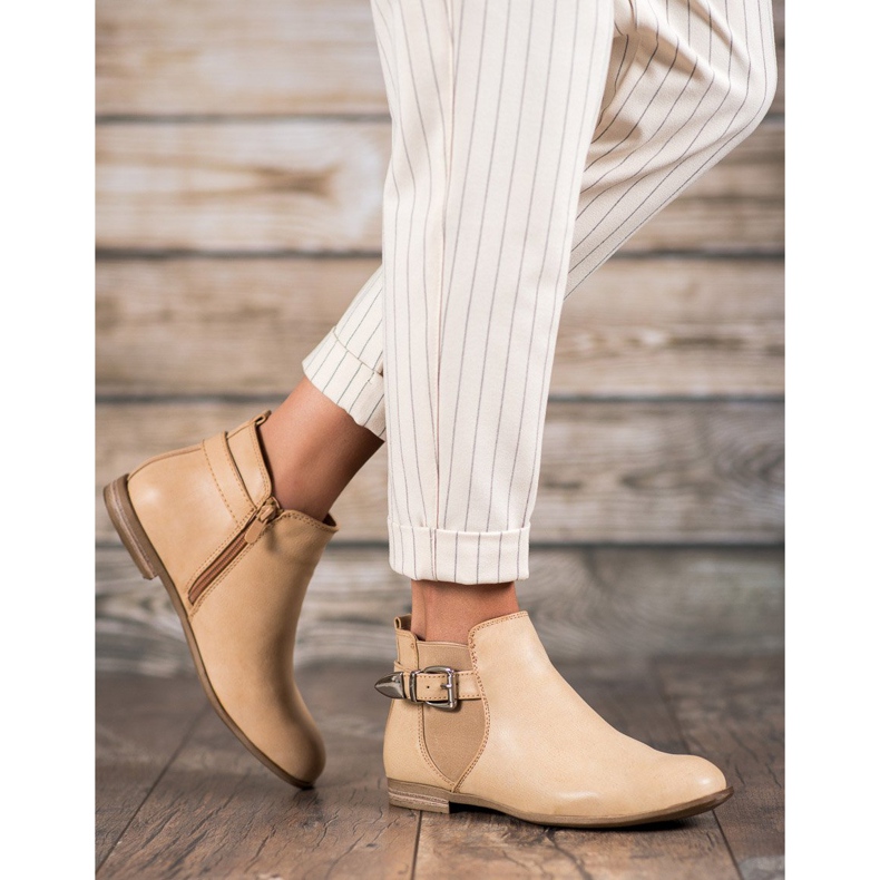 Sixth Sense Cizme din piele ecologică cu cataramă maro 2