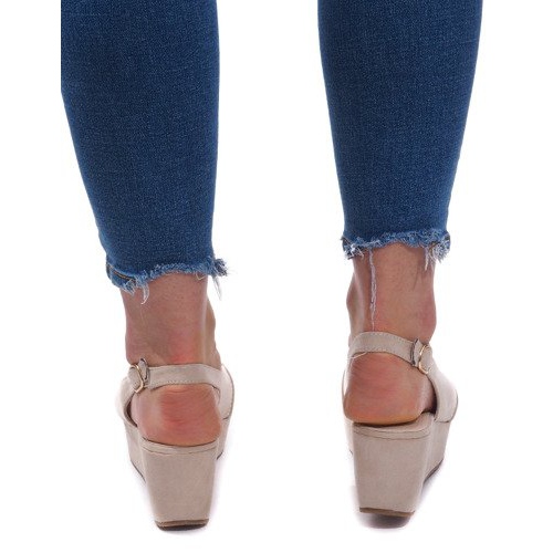 Sandale Wedge 3H096 Bej 1