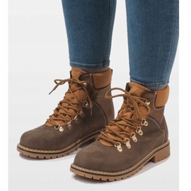 Cizme de damă din piele cămilă BK-29 maro 1 Cizme de damă din piele cămilă BK-29 maro 1