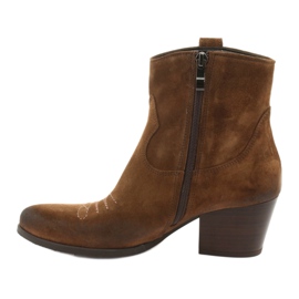 Cizme de cowboy Gamis 3837 din piele de căprioară maro 2