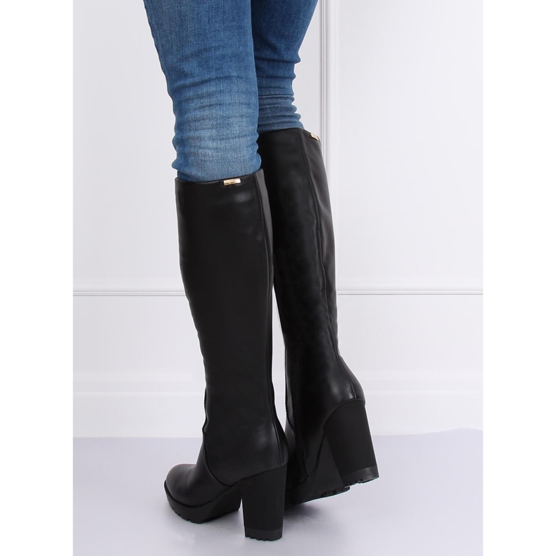 Tocuri înalte negre 1107-GG Negru 1