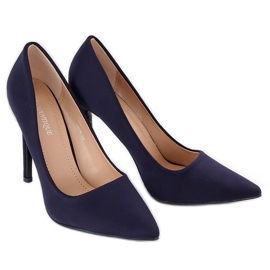 Pompă pe toc bleumarin 4014 DK.BLUE albastru marin 1