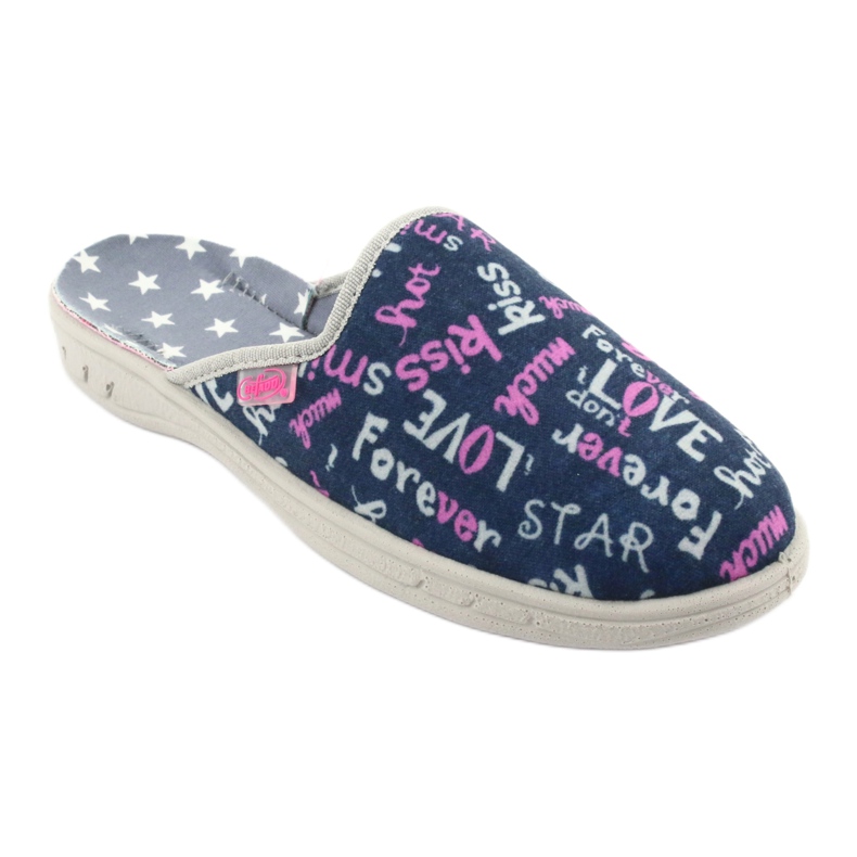 Pantofi pentru copii Befado colorate 707Y397 albastru marin roz gri 1