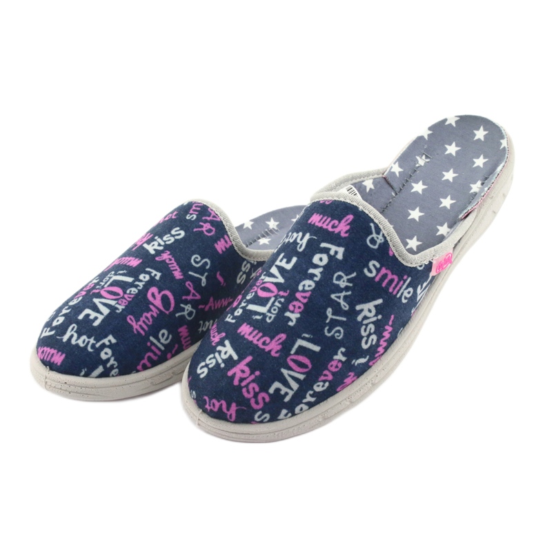 Pantofi pentru copii Befado colorate 707Y397 albastru marin roz gri 3