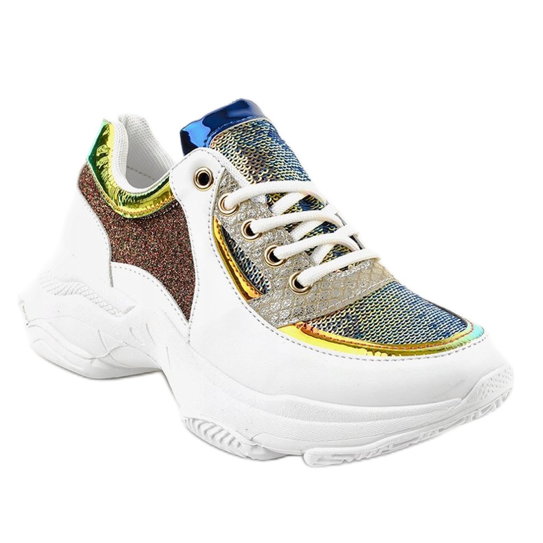 Încălțăminte de sport albă pentru femei W-3117 multicolor 1 Încălțăminte de sport albă pentru femei W-3117 multicolor 1