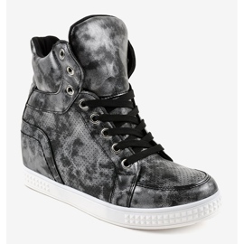 Adidași negri cu pene dantelate ON001 negru 1